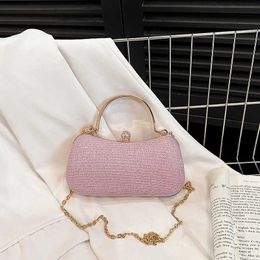 Shoulder Bags Personalised Chain Designer Handbags Bright Diamond Tote Bag Womens Handbag With Small Texture One Crossbody Dinner 240311
