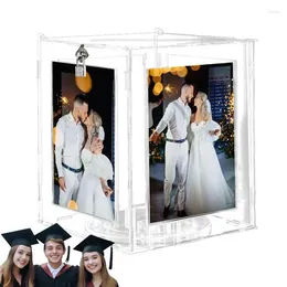 Party Supplies Wedding Envelope Box Rotatable Picture Frame Holder Letter With Lock For Bridal Shower Graduation