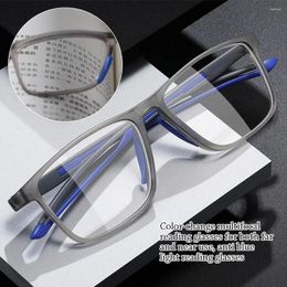 Sunglasses Pochromic Anti-Blue Light Reading Glasses Multifocal Progressive Near Far Optical Spectacle Eyeglass Blue Ray Blocking