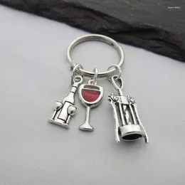 Keychains Wine Key Ring Lovers Pendant Chain Charm Gift
