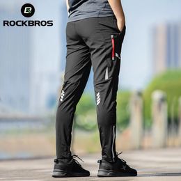 ROCKBROS Light Comfortable Cycling Pants Men Women Spring Summer Breathable Hight Elasticity Sports Pants Reflective Trousers 240312