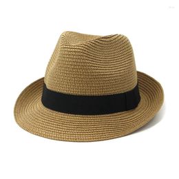 Berets Summer Women Sun Hats Classic Bow Men Straw Girls Vintage Beach Panama Chapeu Feminino Fedoras Jazz Hat