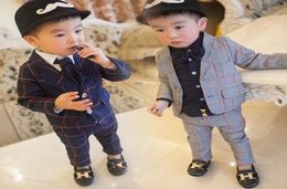 Baby Toddler Boys Gentleman Suits Handsome Formal Spring Autumn Boy Clothes Coat Pant Kids Suits 1 2 3 4 5 Year Children Costume7946928