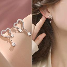 Stud Earrings Ins Love Five-Pointed Star Short Female Students Niche Cute Exquisite Small Fashion All-Match