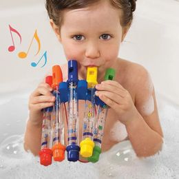 5pcs/set Kids Colorful Water Flutes Bath Tub Tunes Toys Fun Playing Musical Sounds Children Musical Toys for Bath Products 240307