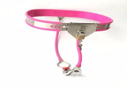 New Female belt bondage locks device fetish wear sex toys for woman panty slave bdsm stainless steel products H0063456249