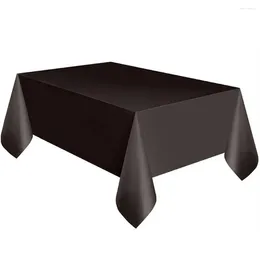 Table Cloth Disposable Waterproof Plastic Tabletop Cover Portable Tablecloth Solid Colour Party Dining Kitchen Supplies And Acc