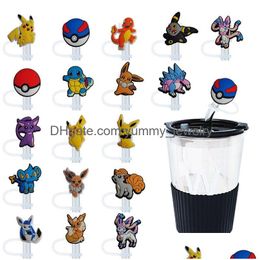 Drinking Sts 22Colors Childhood Game Yellow Elf Sile St Toppers Accessories Er Charms Reusable Splash Proof Dust Plug Decorative 8Mm/1 Ottoq