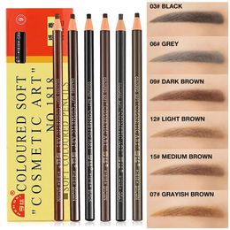 12pcsset Eyebrow Pencil Makeup Eyebrow Enhancers Cosmetic Tool Art Waterproof Stereo Types Eye Brow Pen Beauty Make up Set 240315