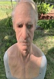 Other Event & Party Supplies Halloween Realistic Latex Old Man Mask Disguise Horror Grandparents People Full Head Masks With Hair Prop8681483