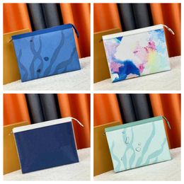 Fashion Clutch Bag Designer Business Briefcase Women's Bag Graffiti Water Drop Letter Print Design Versatile Handbag Card Holder