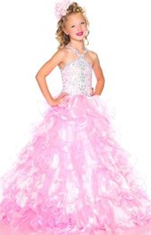 Pretty Pink Tulle Straps Beads Flower Girl Dresses Girls039 Pageant Dresses Dressy Dress Holidays Dress Custom Size 2 4 6 8 10 5429175