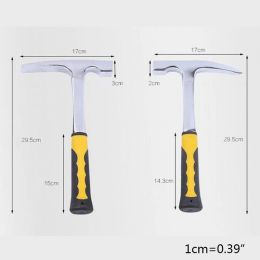 Hammer Rock Pick Hammer with NonSkid Handle Steel Geologist Hammer Drop Forged Masonry Hammer w/ Pointed Tip & Shock Reduce