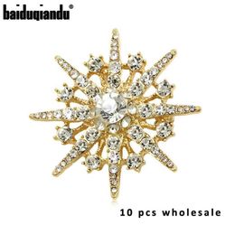 Lof of 10pcs Whole Factory Direct High Quality Crystal Rhinestones Starburst Brooch Pins 2010092653