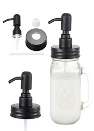 1 pcs Black Mason Jar Soap Dispenser Lids Rust Proof 304 Stainless Steel Liquid Small Head Lotion Pump For Kitchen And Bathroom Ja1272268