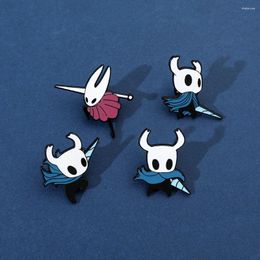 Brooches Cute Cartoon Hollow Knight Enamel Pin Game Inspiration Badge Brooch For Jewelry Accessory Gifts Kids Friends