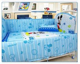 Kingtoy Newborn Baby Bedding Set Cartoon Infant Bed Sheet 100 Cotton Kids Bedclothes Include Pillow Bumpers Mattress TEII2553367