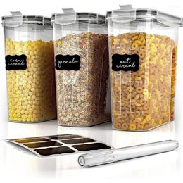 Storage Bottles Transparent Sealed Food Box Cuboid PET Kitchen Organiser Grain Tank Moisture And Insect Prevention