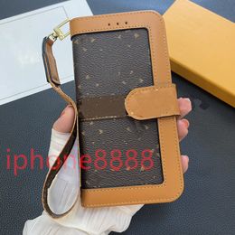 Moda Phone Case Designer iPhone Case Crossbody Wallet para Apple iPhone 15 Pro Max 14 Pro Max 13 12 14PLUS Marca de luxo titular do cartão cordão bolsa capa