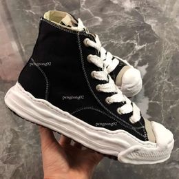 Woman Sneakers MMY High Top Maison Canvas Shoes for Women Mihara Male Sneakers Black Solid Yasuhiro Man Sneakers 23