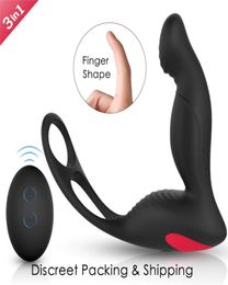 3in1 Remote Control Prostate Massager Vibrator for Two Buttplug Cockring Anal Vibrator Dilator Anal Dildo Erotic Toys Sex Shop M5316836