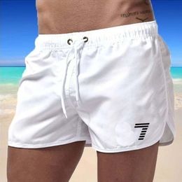 2024 Men's Beach Shorts Lonsdale-print Sport Running Short Pants Swimming Trunk Pants Quick-drying Movement Surfing Swimwear
