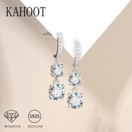 925 Sterling Silver 3 Carat Earrings Fashion Trendy Temperament Elegant Ladies Send Girlfriend Grandma or Mother Gift 240227