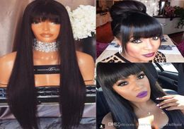 Brazilian Straight Lace Front Human Hair Wigs For Women Pre Plucked 4x4 13x4 13x6 Transparent HD Lace Frontal Wig9030627