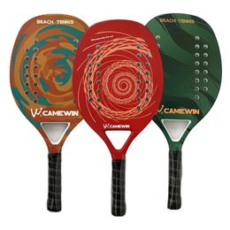 Beach Tennis Racket Camewin Carbon Fiber Rough Surface Beach Tennis Racket With Cover Bag Gift Presente 240313