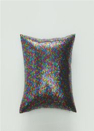 Echootime Mermaid sequins Pillow cases DIY Two Tone Glitter Sequins Pillow Case Covers Magic Reversible Pillowslip Sofa 177 K28980944