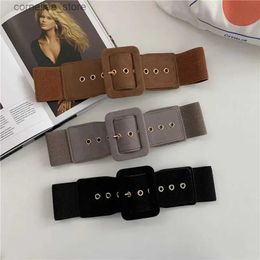 Belts New Fashionable Womens Belt with Elastic Wide Waist Cover for Everyday Versatile Coat Dress Decoration Trendy Womens BeltY240315