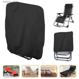 Chair Covers Folding Garden Chair Covers Waterproof Outdoor Folding Recliner Chair Cover Patio Sunbed Sun Lounger Cover for Garden L240315