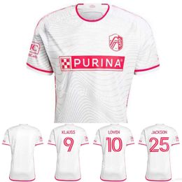 24 25 Soccer St. L ouis 10 Eduard Lowen Jersey 9 Joao Klauss 16 Samuel Adeniran 19 Indiana Vassilev 14 Tomas Totland 4 Joakim Nilsson Football Shirt Kits ShengLuYiSi