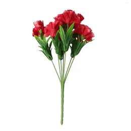 Decorative Flowers 11 Heads Carnation Artificial Plastic Fake Plants Home Party Wedding Decor Office Room Table Decoration