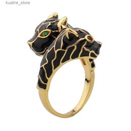 Cluster Rings Classic animal shape ring full of zircon Party Wedding Gift Jewelry R2600 L240315