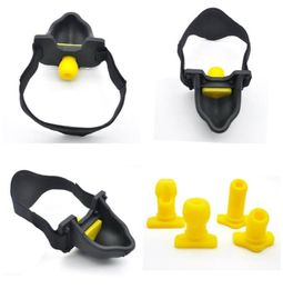 Silicone Urine open mouth gag head harness Urinal Piss Restraints Bondage BDSM Sex Games Toy R437798280