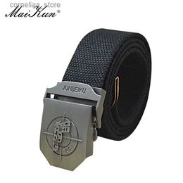 Belts Maikun Metal Automatic Buckle Canvas Belts for Men Military Tactical Men Belt Casual Style Men BeltY240315