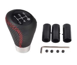 Universal Car Gear Shift Knob Five 5 Speed Manual Auto Shift Knob Stitched Cover Shifter Head1071688