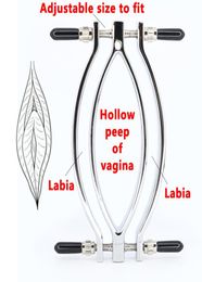 BDSM Bondages Metal Labia Clip Vibrator Vagina Speculum Pussy Clamp Clitoris Stimulator Gspot Massage Exotic Sex Toy For Women3174557