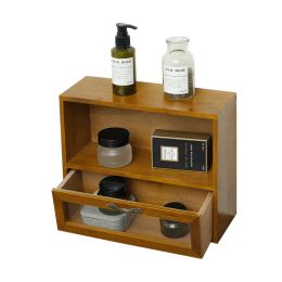 Drawers Korean Ins Wind Retro Old Wooden Storage Cabinet Drawer Type Desktop Rack Storage Box Cosmetic Perfume