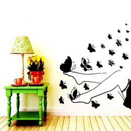 Woman Legs Spa Pedicure Nails Beauty Salon Wall Decal Vinyl Sticker Decoration For Bedroom Wallpaper Decorative Mural 240314