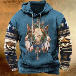 Men's Hoodies Sweatshirts Hoodies For Men Y2k Camping Casual cowboy Long Sleeve Autumn Fashion Sweatshirts 3d Printed Hooded Holiday Loose Oversized L240315