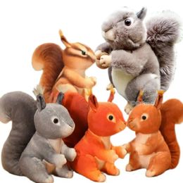 1pc 25cm Squirrel Plush Toy Stuffed Simulation Striped Squirrel Forest Animals Cute Cartoon Animals Toys For Xmas Gift 240315