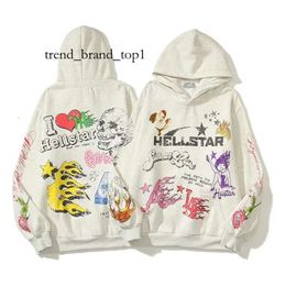 Hellstar Hoodies Designer Hoodie Hellstar Pant Mens Sweatshirts High Street Hooded Harajuku Y2K Stranger Things Lose Warm Pullover Sweatshirts Hellstar 3425