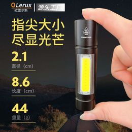 Small And Compact Mini High Light With Dual Charging Lights, Super Bright, Portable Outdoor Work Light, Multifunctional Household Flashlight 459252