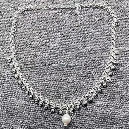 Chains 2024 UNOde50 Original Fashion Electroplated 925 Silver Luxury Exquisite Pearl Pendant Necklace Jewelry Gift