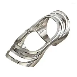 Cluster Rings Retro Hollow Knuckle Fashion Punk Joint Finger Ring Statement Jewelry Wide Wrap Chunky Gift For Men Women