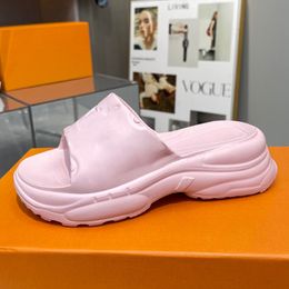 Summer Wedges Slippers Women Shoes Peep Toe Thick Sole Rubber Mules Casual Slip On Beach Slides Female Shoe