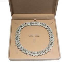 Luxo Moissanite Chain Link Chain Hip Hop Schmuck 925 Silber Silber 18mm VVS Moissanite Iced do fabricante do Vietnã