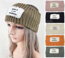 Autumn Winter Women Headband Solid Color Wide Turban Knitted Hairband Girls Makeup Elastic Hair Bands Accessories Headwrap8596989